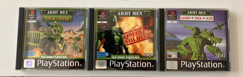 Army Men PS1 (3 games), Gebruikt, Shooter, Verzenden, 1 speler