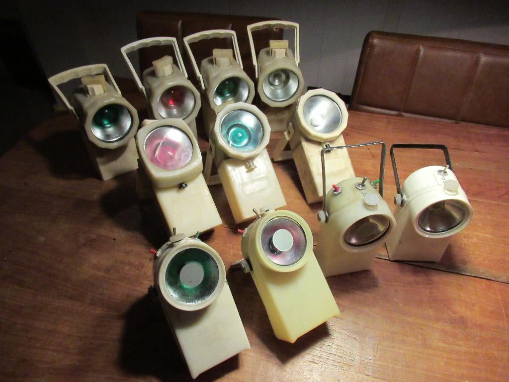 11 antieke Poolse spoorweg seinlamp treinlamp seinlichten, Ophalen of Verzenden, Gebruikt, Trein, Overige typen