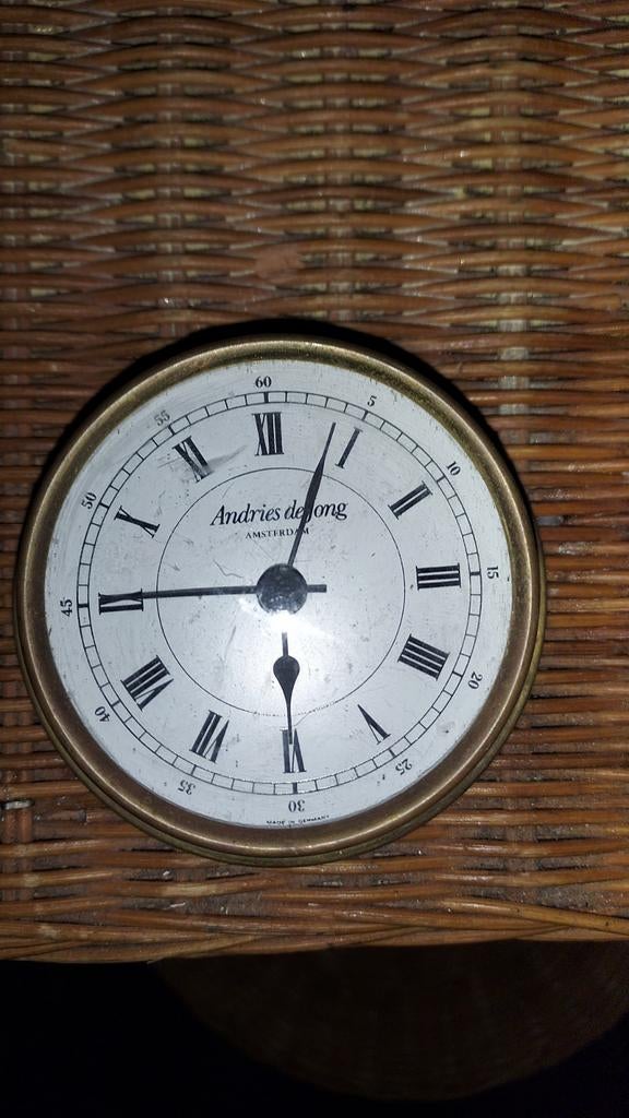 Vintage Andries de Jong Amsterdam klok - Made in Germany, Antiek en Kunst, Antiek | Klokken, Ophalen of Verzenden