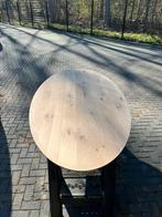 Ovale eettafel 220x110x3 verjongd eiken rustiek, Ophalen, 100 tot 150 cm, Eikenhout, Vijf personen of meer