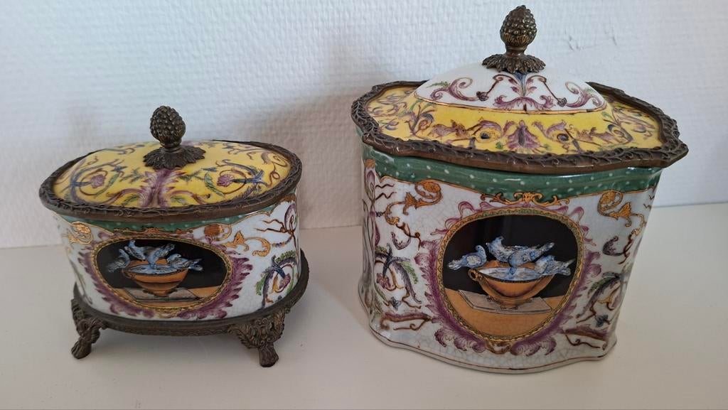 Wong Lee 2x porseleinen pot met deksel, Ophalen