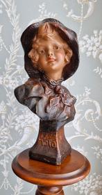 Franse antieke buste van een jong meisje, Ophalen of Verzenden