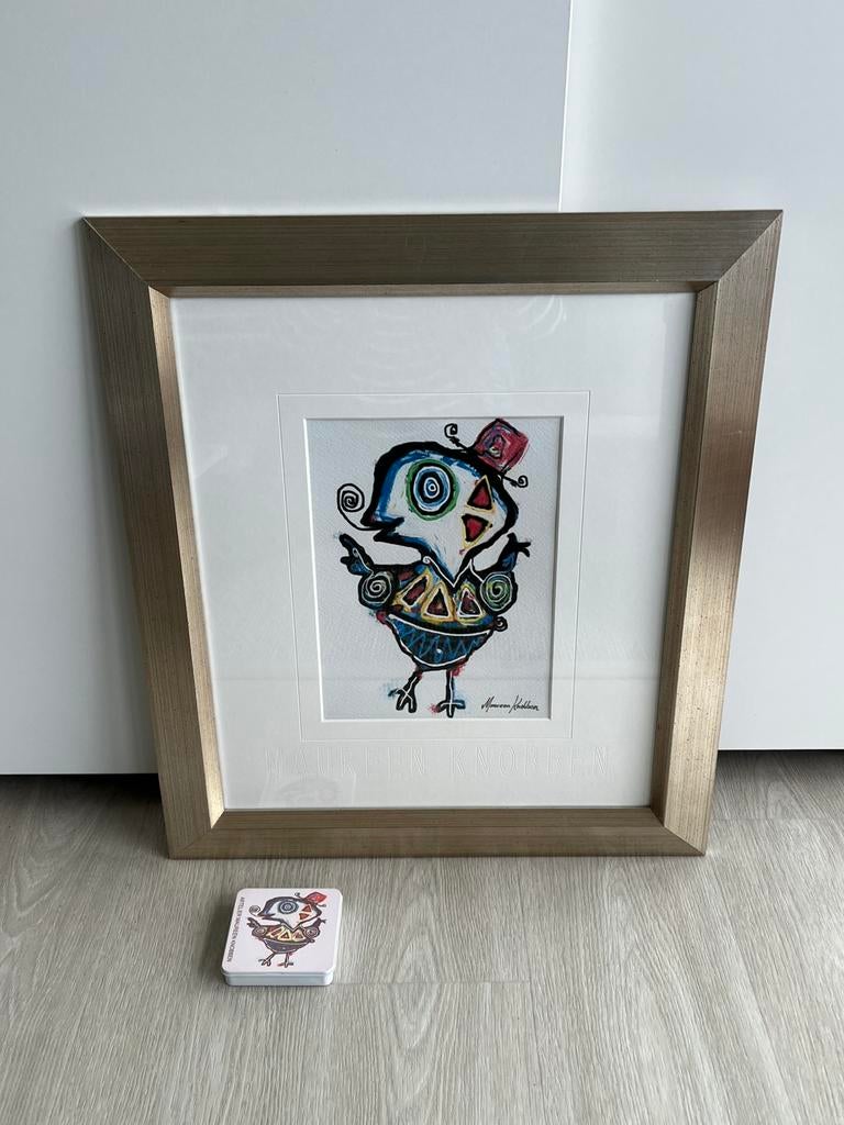 Prachtig werk Maureen Knobben met lijst 57x50 cm, Ophalen of Verzenden
