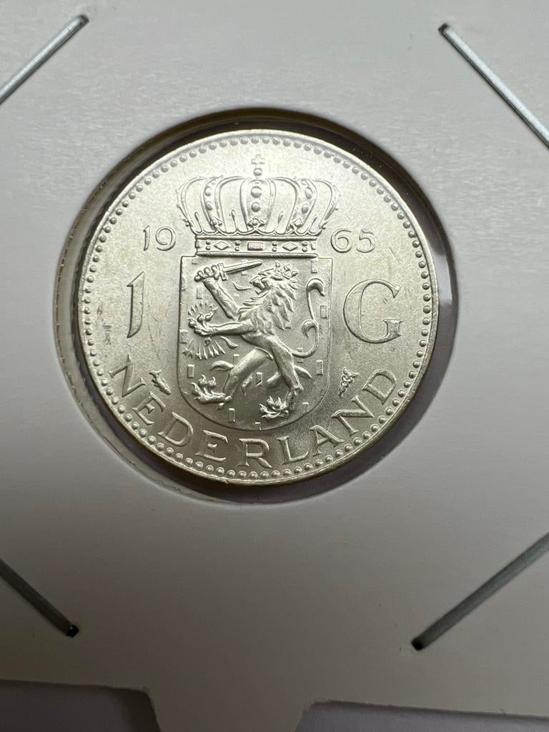 Zilveren gulden 1965 in hoge kwaliteit, Postzegels en Munten, Munten | Nederland, Ophalen of Verzenden, Koningin Juliana, 1 gulden