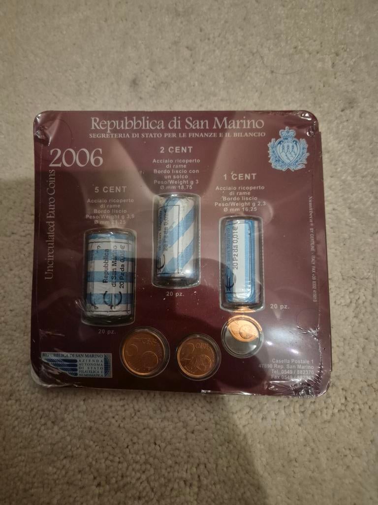 San Marino ongecirculeerde euromunten 2006, Ophalen of Verzenden