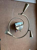Plafondlamp, 3 spotjes, hallogeen, Ophalen, Zo goed als nieuw, Metaal of Aluminium, Halogeen