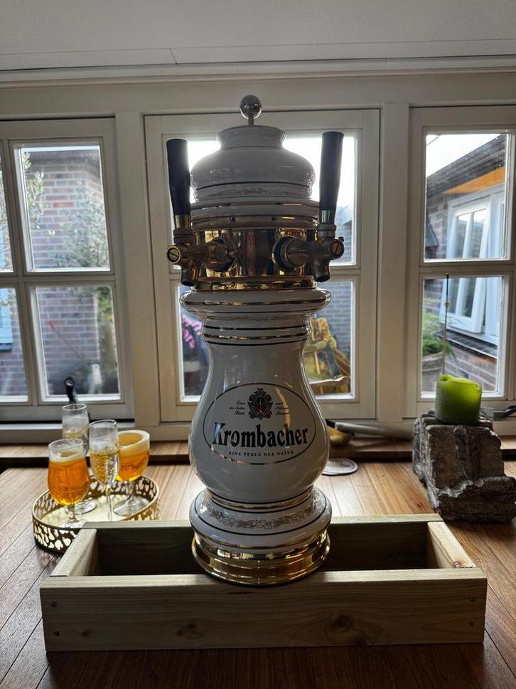 Krombacher Porceleinen Tap, Verzamelen, Biermerken, Zo goed als nieuw, Glas of Glazen, Overige merken, Ophalen of Verzenden