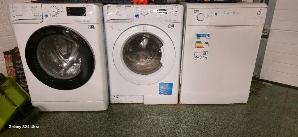 Twee wasmachines en een vaatwasser., Witgoed en Apparatuur, Wasmachines, Ophalen of Verzenden, 1200 tot 1600 toeren, Minder dan 85 cm