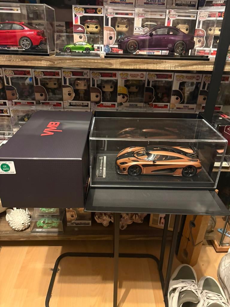 1:18 VMB Koenigsegg Agera RS Taipei Gold, Ophalen of Verzenden, Zo goed als nieuw, Overige merken