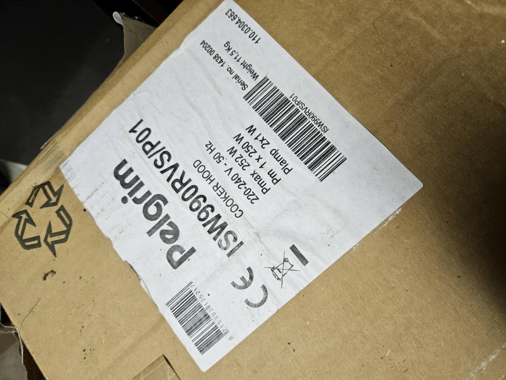 Afzuigkap merk Pelgrim te koop, type ISW990rvs/p01, Ophalen of Verzenden, Nieuw, 200 tot 400 m³ per uur, Wandschouwkap