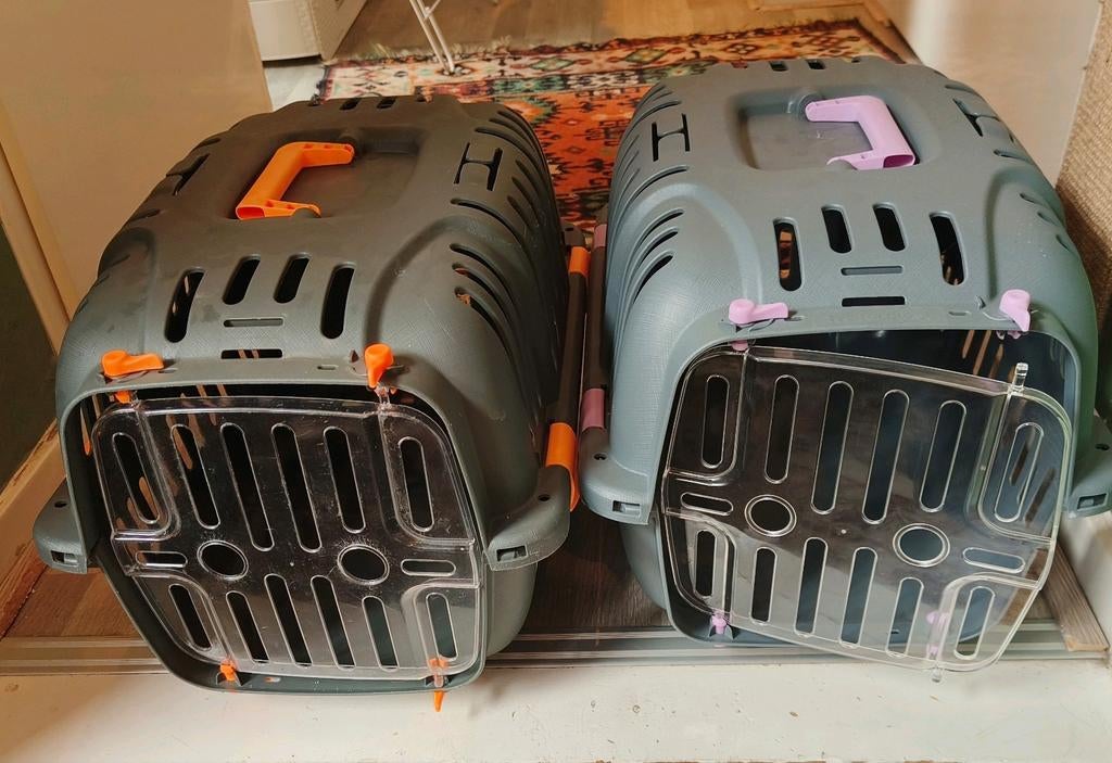 2 reismandjes voor konijn / cavia / kitten – 43x25x25 cm, Ophalen, Zo goed als nieuw