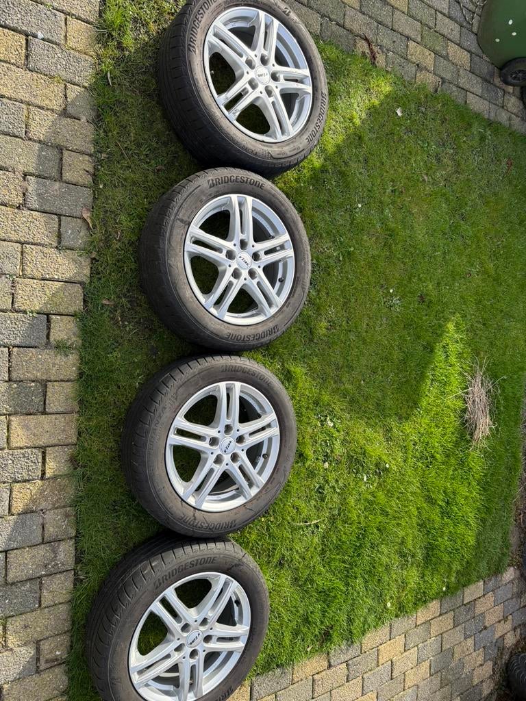 Complete set velgen met zomerbanden, Ophalen, Gebruikt, Velg(en), 16 inch