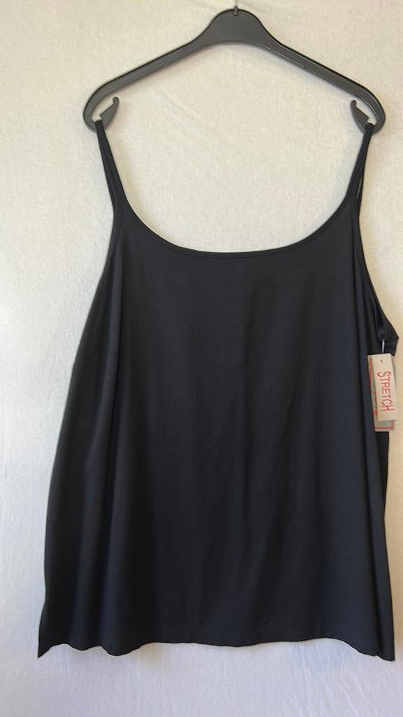 Sempre Piu Zwarte stretch top 54, Verzenden, Zo goed als nieuw, Zwart, Shirt of Top