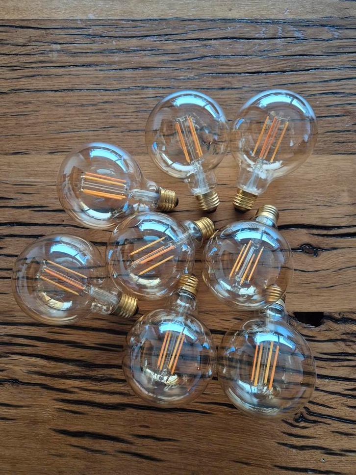 8 Kruitvat slimme LED filament lampen, E27, app bedienbaar, Huis en Inrichting, Lampen | Losse lampen, Zo goed als nieuw, Led-lamp