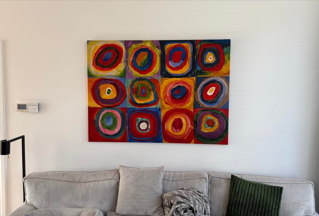 Kandinsky 1913 Color Study Squares with Concentric Circles, Antiek en Kunst, Ophalen