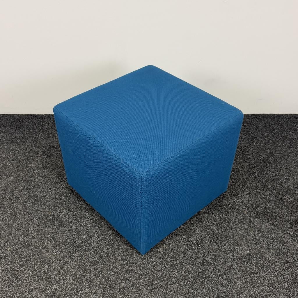 Blauwe Poef | 43 x 52 x 52 cm 26108, Ophalen, Gebruikt, 50 tot 75 cm, Vierkant