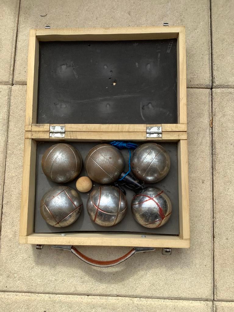 Jeu de boules set in houten koffer, Ophalen of Verzenden, Gebruikt