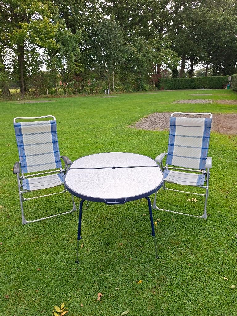 campingstoel en inklaptafel Crespo, Caravans en Kamperen, Kampeeraccessoires, Ophalen, Gebruikt