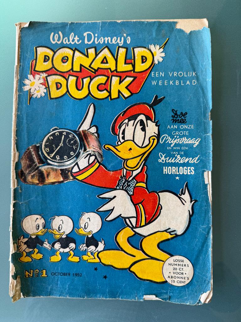 Donald Duck weekblad 1952, 4 nummers, Boeken, Stripboeken, Meerdere stripboeken, Ophalen of Verzenden, Gelezen