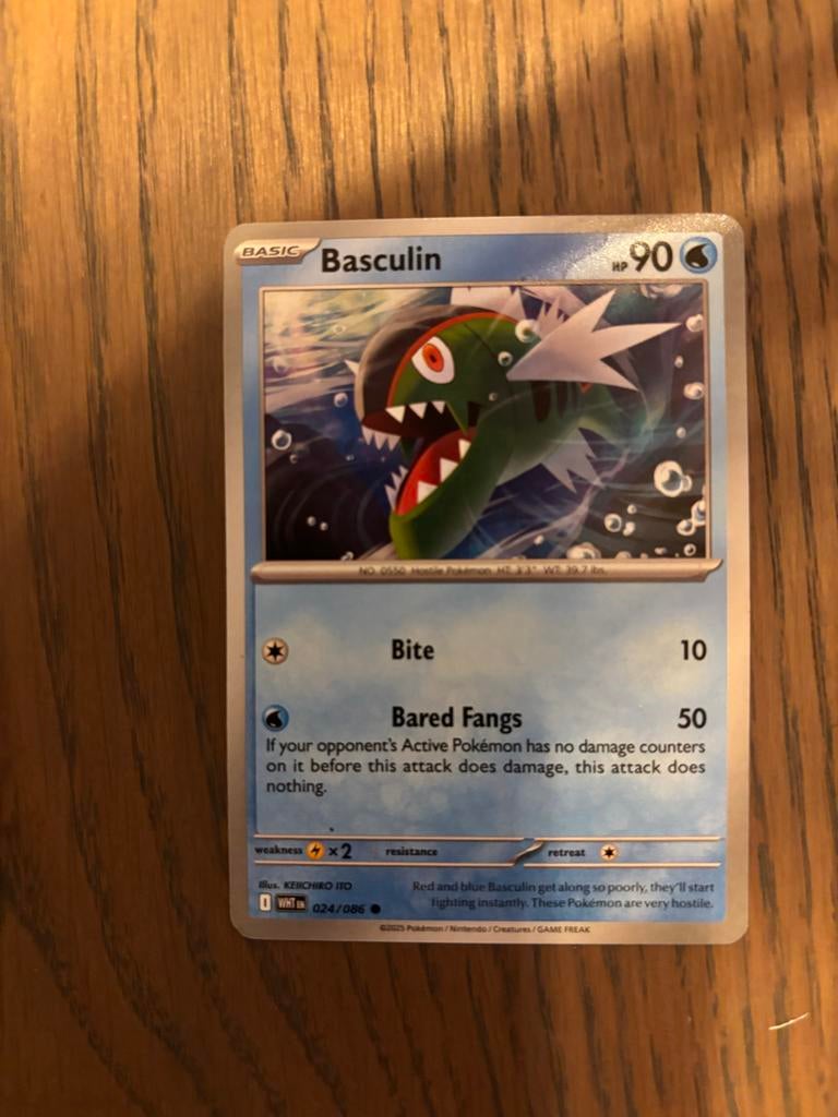 Basculin Pokémon Kaart - 024/086 - Nieuwstaat, Ophalen of Verzenden, Zo goed als nieuw, Losse kaart