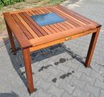 Teak tuintafel 102 x 101 cm Garden Impressions, demontabel, Ophalen, Gebruikt