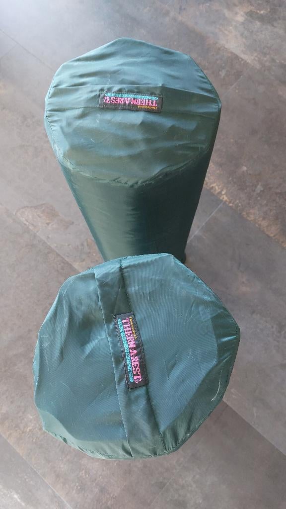 2 Therm-a-Rest slaapmatten 192-62 cm, groen, Ophalen of Verzenden, Zo goed als nieuw, 1-persoons