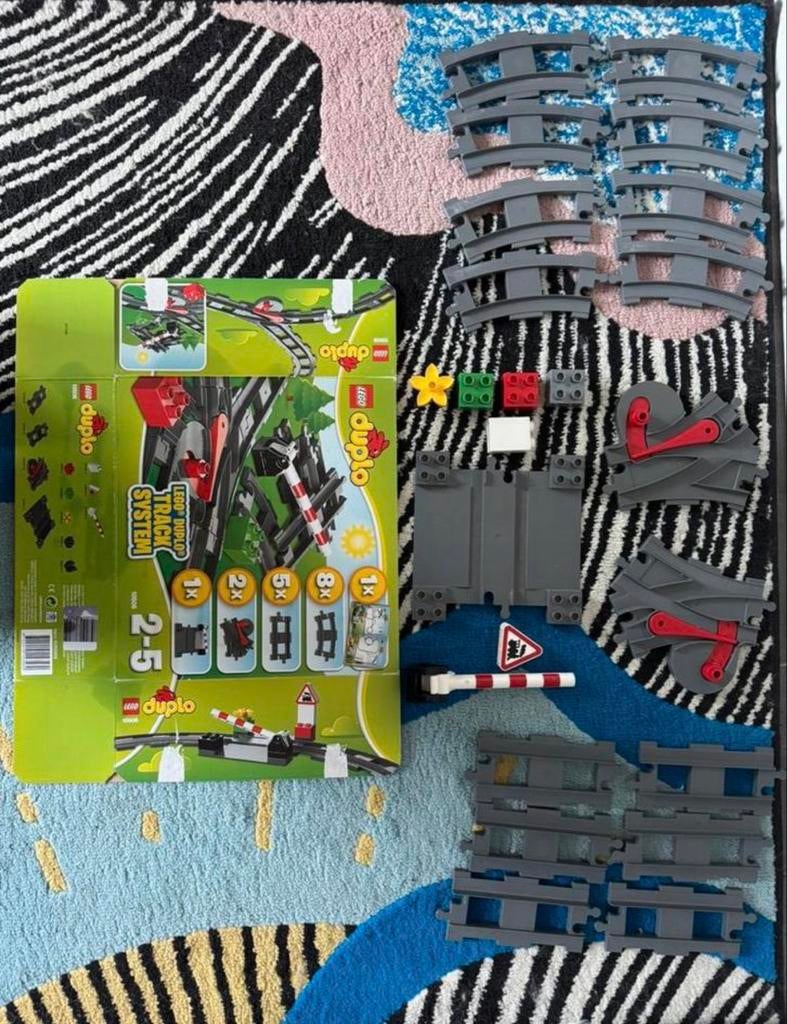 Duplo Trein Rails en Overweg - Uitbreidingsset, Ophalen of Verzenden, Gebruikt, Complete set, Duplo