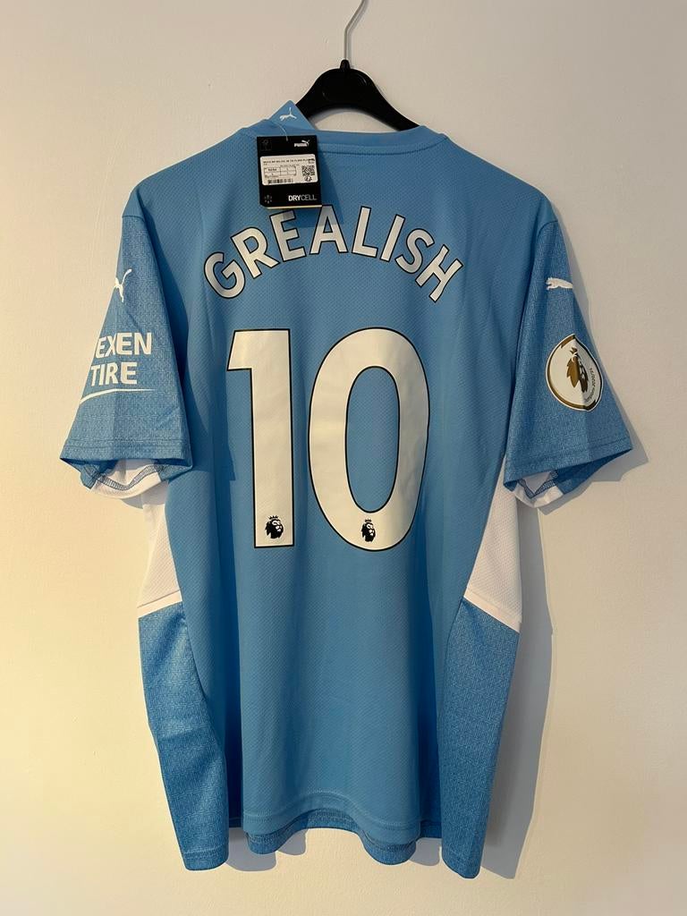 Manchester City 2021-22 home shirt Grealish 10, Maat L, Ophalen of Verzenden, Zo goed als nieuw, Shirt