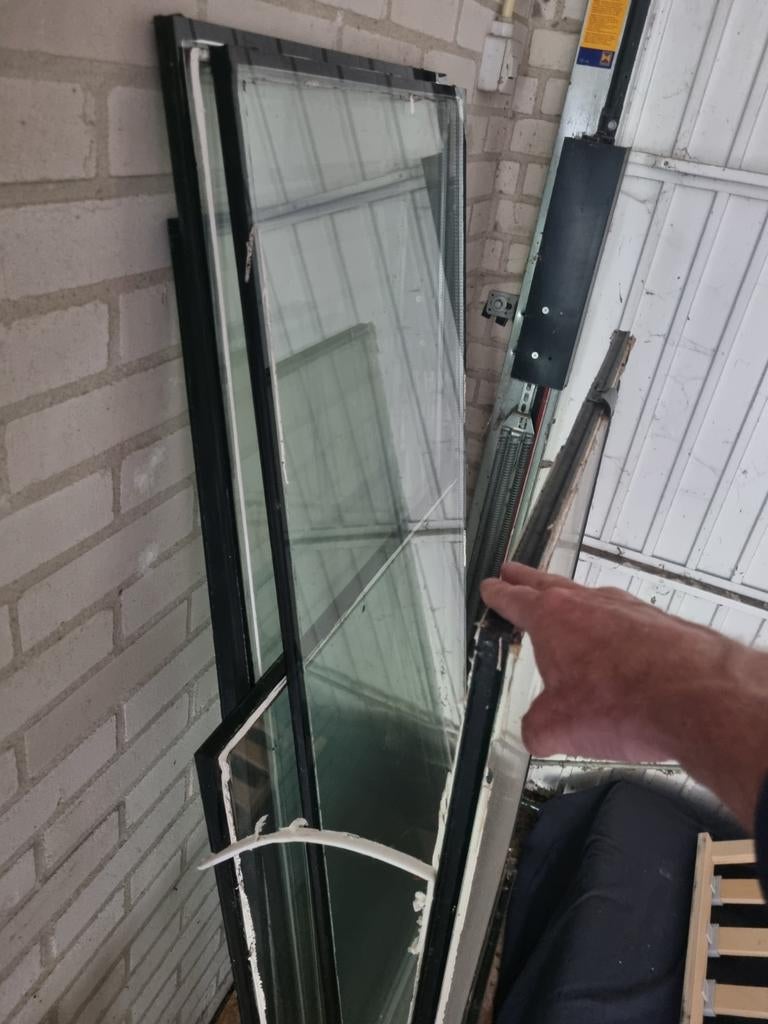 5 ruiten / dubbel glas voor kas of diy, Ophalen of Verzenden, Gebruikt, Minder dan 80 cm, Gevelraam of Ruit