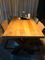 Eethoek mango hout, Ophalen of Verzenden, Gebruikt, 4 tot 6 stoelen