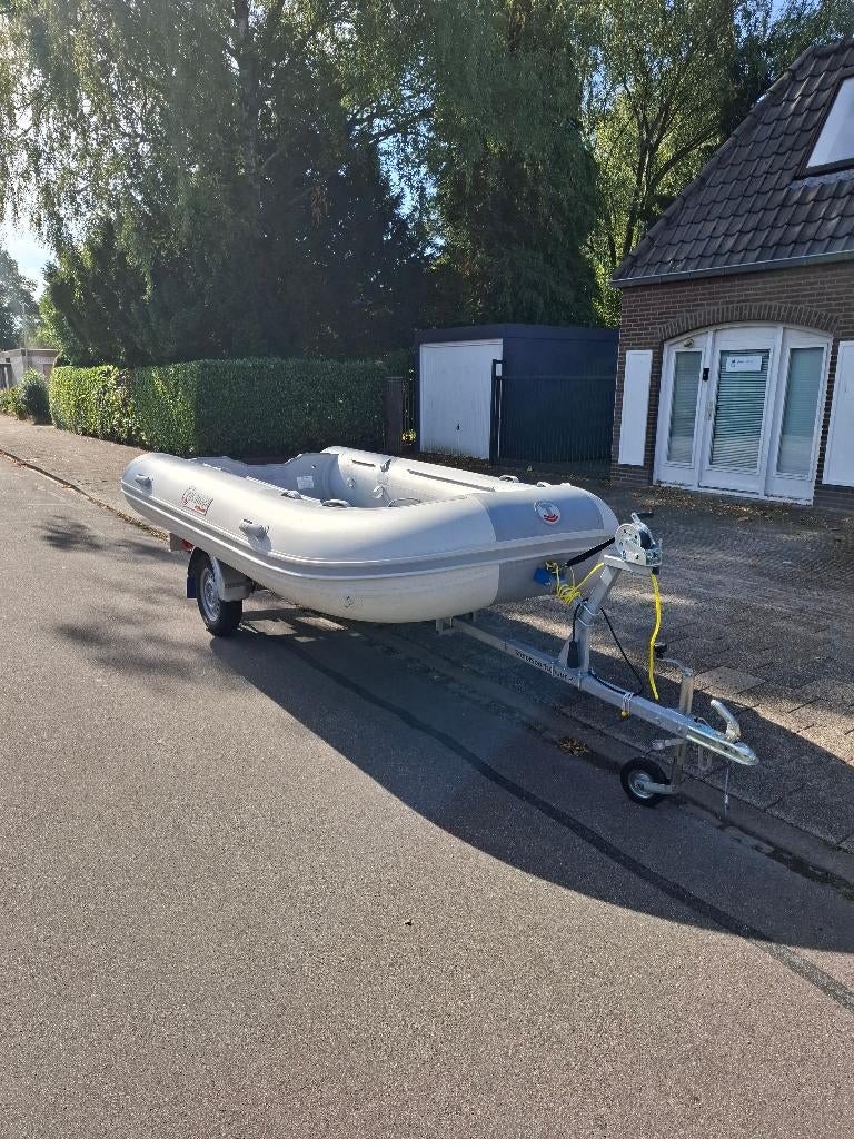 Talamex HighLine rubberboot + motor Suzuki 20 PK + trailer, Aluminium, Gebruikt, Benzine, Minder dan 70 pk