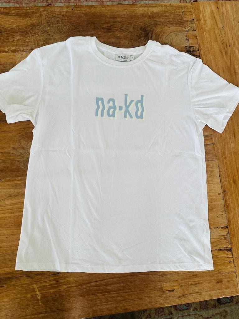 T Shirt Ichi wit licht blauw Maat L zgan, Kleding | Dames, T-shirts, Wit, Maat 42/44 (L), Ophalen of Verzenden, Zo goed als nieuw