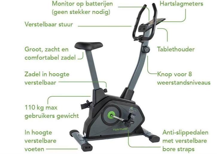 Tunturi Cardio Fit B35 Hometrainer, Sport en Fitness, Fitnessmaterialen, Zo goed als nieuw, Overige typen, Ophalen of Verzenden