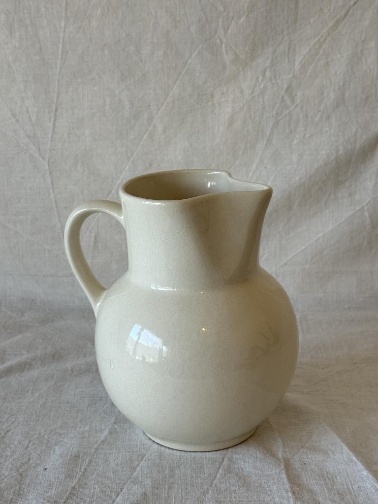 Vintage Crème Aardewerk Schenkkan, Ophalen of Verzenden