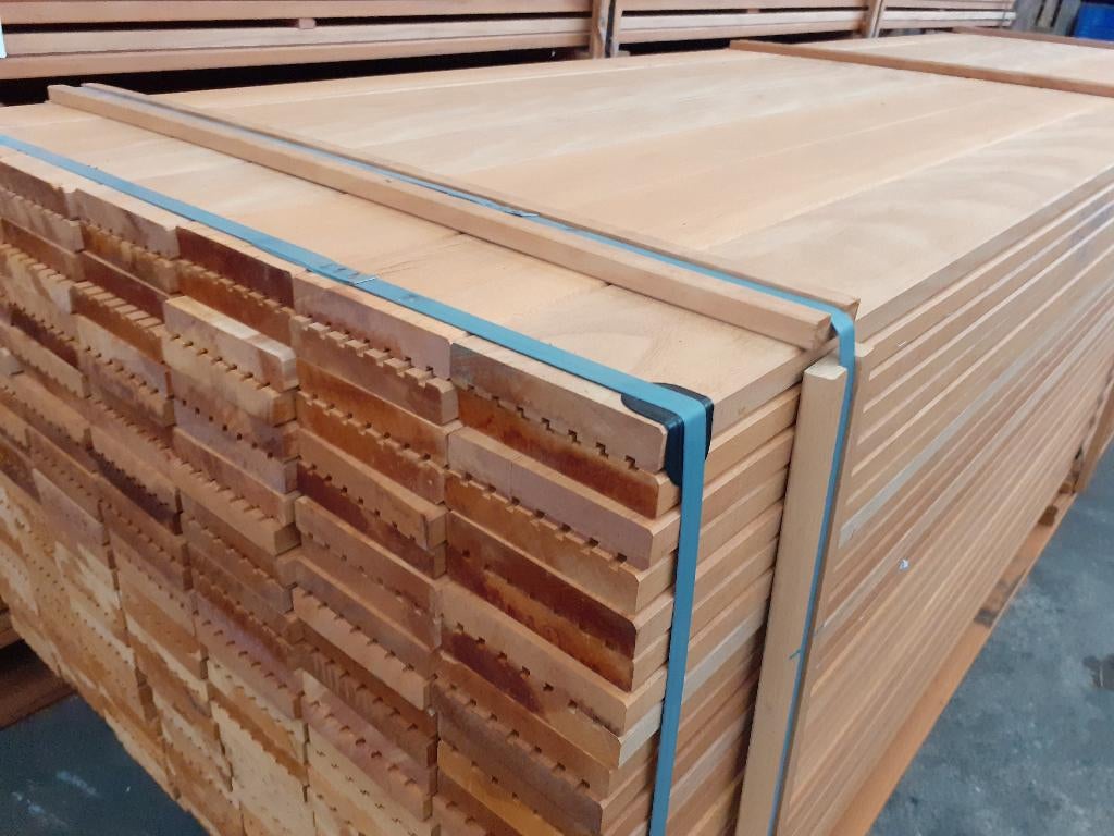 Bilinga vlonderplanken 27x140x5000mm - per 25 stuks/ 18.15m2, Tuin en Terras, Palen, Balken en Planken, Planken, Nieuw, Ophalen of Verzenden