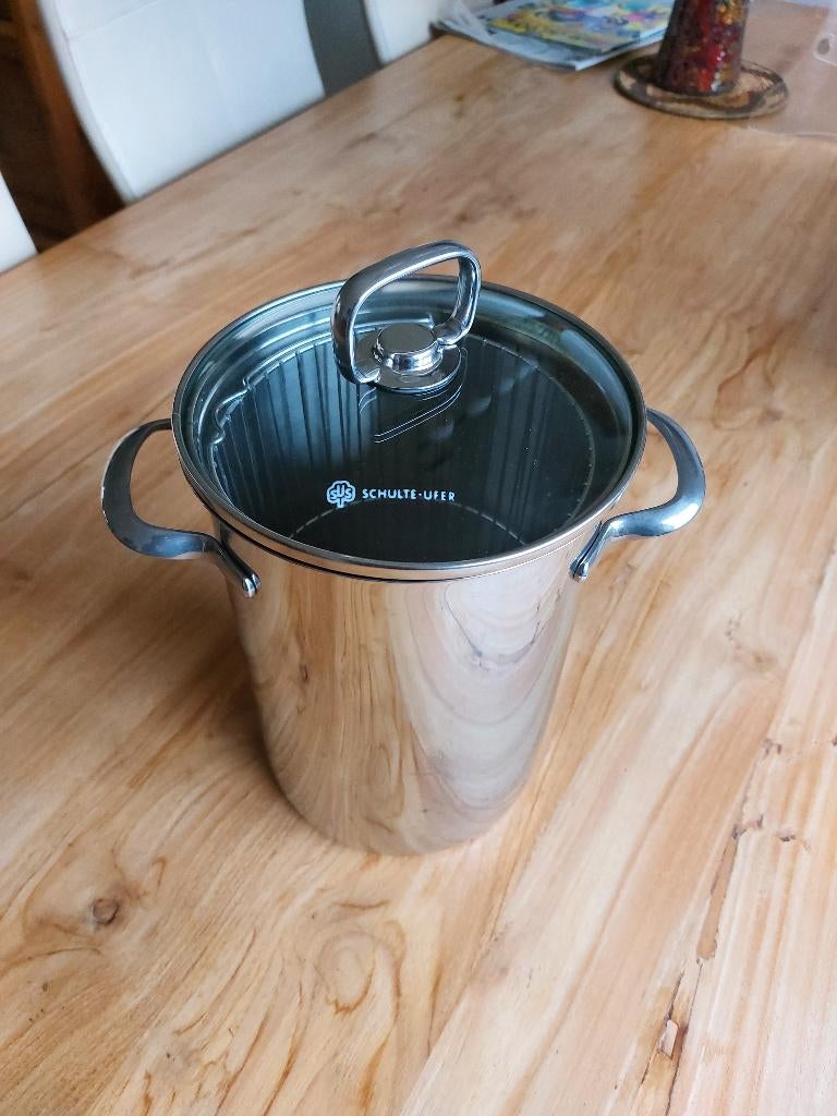 Schulte-Ufer Asperge pan, Huis en Inrichting, Keuken | Potten en Pannen, Ophalen of Verzenden, Zo goed als nieuw, Rvs, Kookpan of Snelkookpan