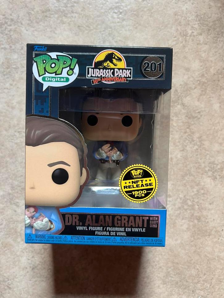 NFT Funko Digital Dr. Alan Grant Jurassic Park, Verzamelen, Poppetjes en Figuurtjes, Nieuw, Ophalen of Verzenden