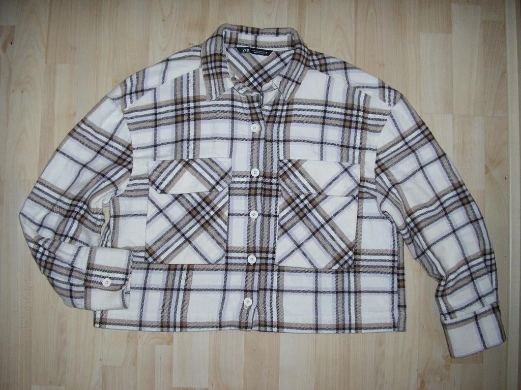 Flanel blouse/jasje van ZARA maat M, Zara, Ophalen of Verzenden, Zo goed als nieuw, Maat 42/44 (L)