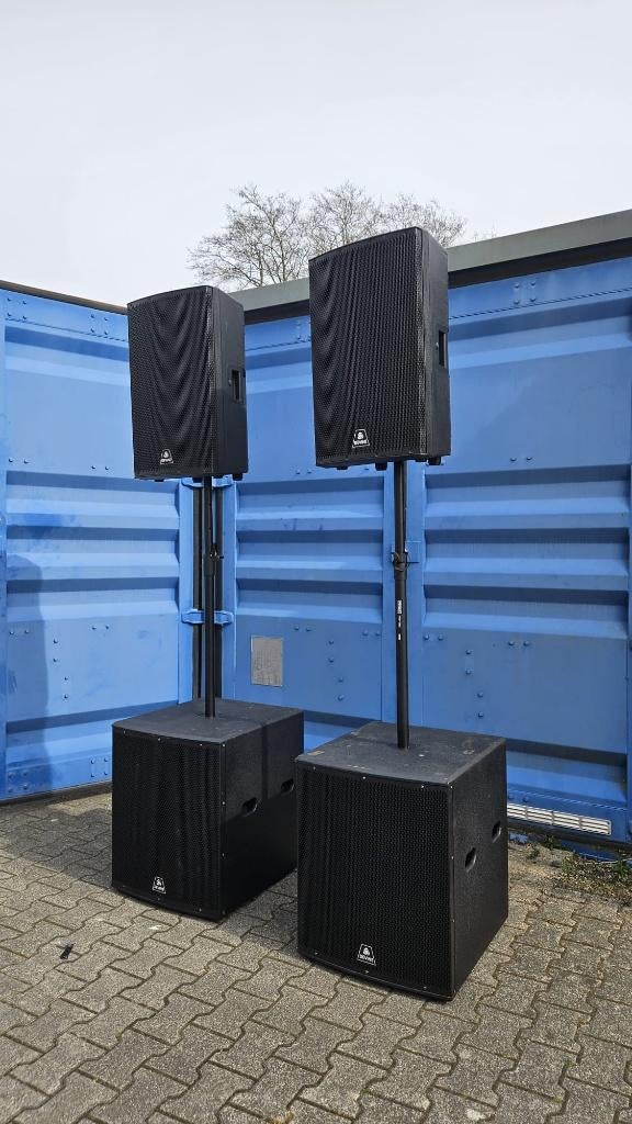 Devine Onyx 15a + Devine onyx 18sa set, Audio, Tv en Foto, Luidsprekers, Overige typen, Zo goed als nieuw, 120 watt of meer, Ophalen