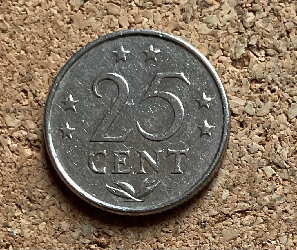 Munt - Nederlandse Antillen 25 CENT 1980., Postzegels en Munten, Munten | Nederland, Ophalen of Verzenden, Koningin Juliana, 25 cent