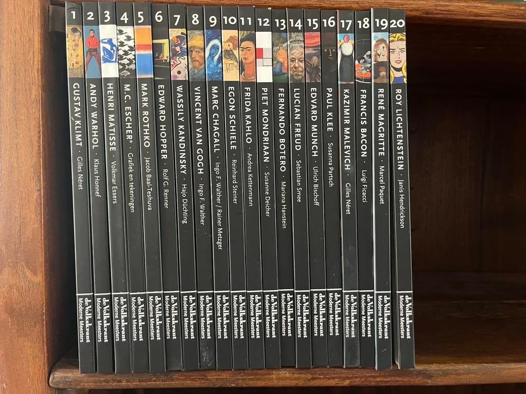 Complete set kunstboeken Moderne Meesters van de Volkskrant, Boeken, Ophalen, Zo goed als nieuw, Overige onderwerpen
