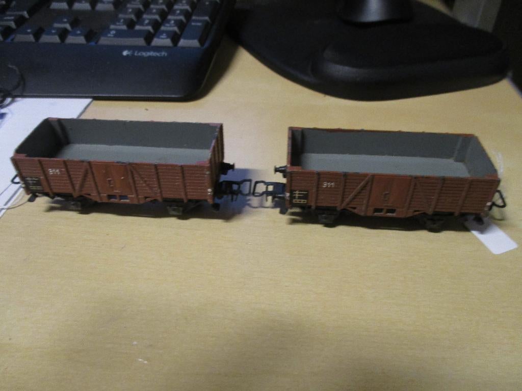Marklin metalen Bakwagen 2 x no 311 jaren 50, NVT, Wisselstroom, Gebruikt, Wagon