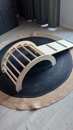 Houten klimrek met glijbaan, Kinderen en Baby's, Speelgoed | Buiten | Speeltoestellen, Ophalen, Zo goed als nieuw, Glijbaan