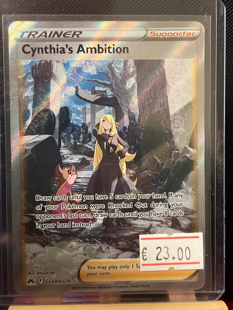 Cynthia's Ambition Trainer Supporter Pokémon Kaart GG60/GG70, Ophalen of Verzenden, Zo goed als nieuw, Losse kaart, Foil