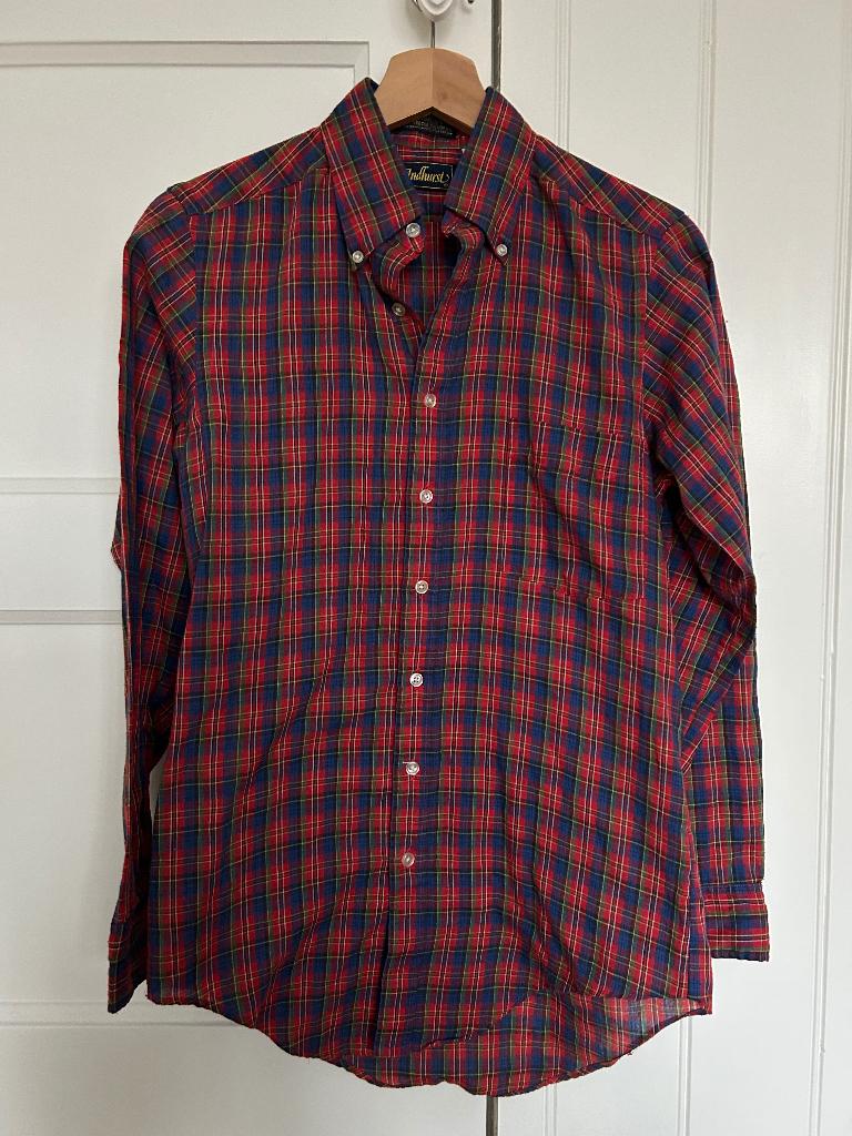 Vintage overhemd Andhurst - mt 14,5 / S, Ophalen of Verzenden, Zo goed als nieuw, Rood, Halswijdte 38 (S) of kleiner