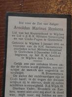 Bidprent militair 1918 Renkens Wychen, Ophalen of Verzenden