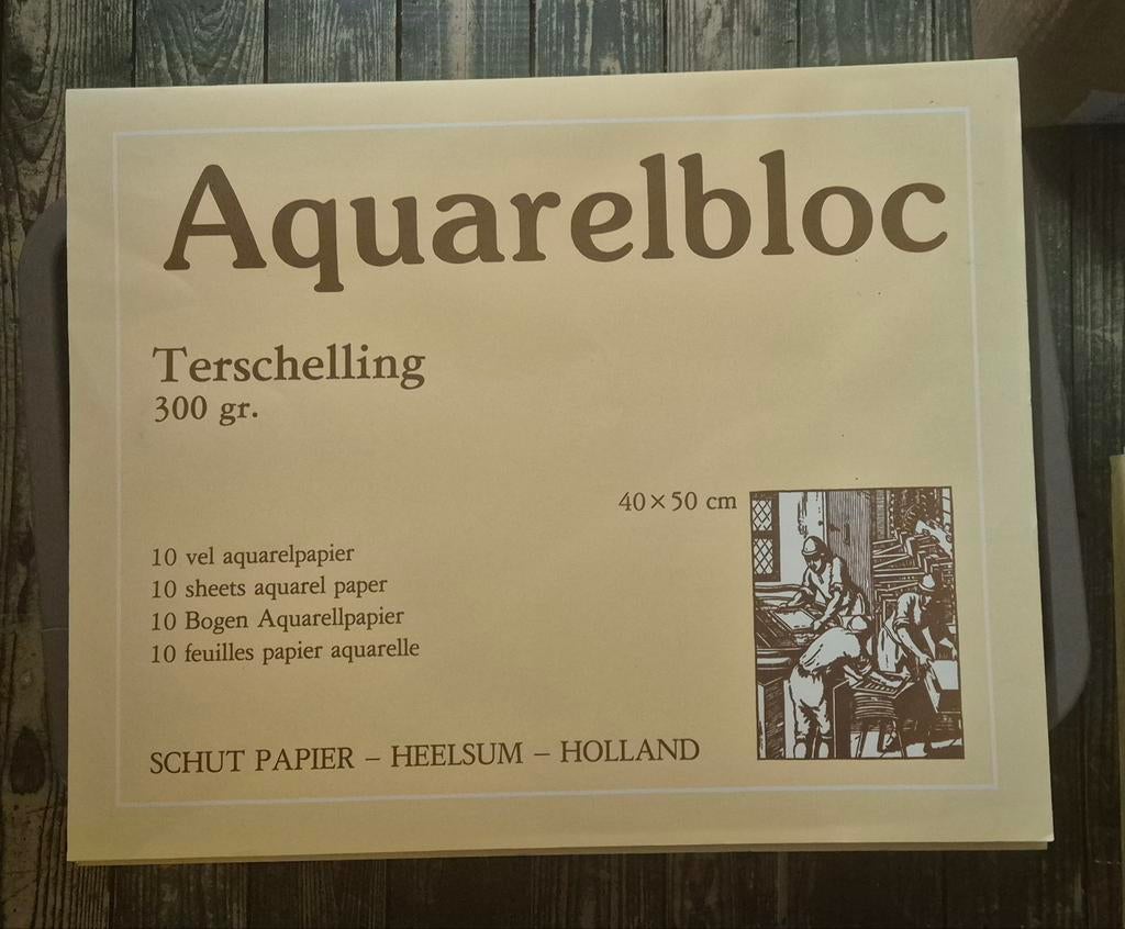 Aquarelblok Terschelling 40x50cm 300gr 10 vel, Hobby en Vrije tijd, Schilderen, Ophalen of Verzenden, Nieuw
