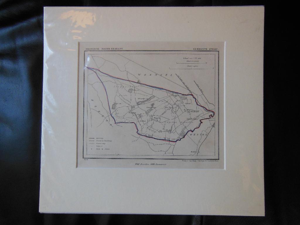 origineel Kuyperkaartje Strijp bij Eindhoven 1866, Boeken, Gelezen, Ophalen of Verzenden, Landkaart, Jacob Kuyper