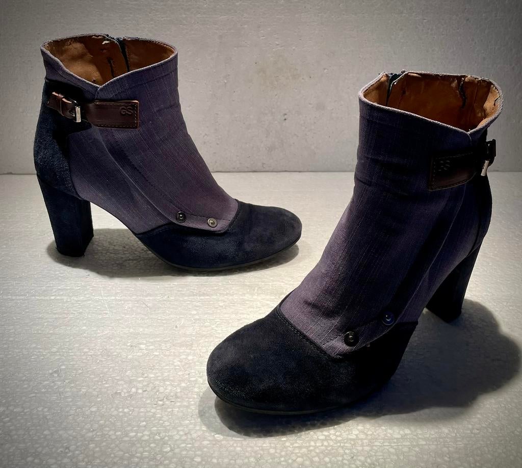 G Star Raw leer + denim design schoenen met hoge hakken 41, Ophalen of Verzenden, Zo goed als nieuw, Blauw