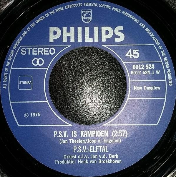 Single - P.S.V. is Kampioen, 7 inch, Single, Ophalen of Verzenden, Nederlandstalig